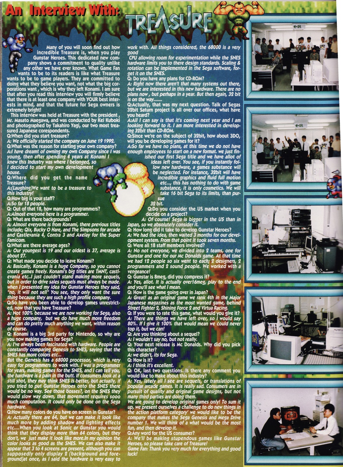 MEGADRIVE vs SUPER NINTENDO : Fight ! - Page 32 Treasure-gamefan-interview